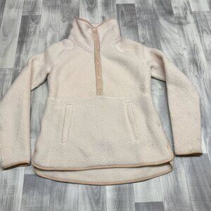 ✅Womens XS Indyeva Pecora Polartec Pullover Sweater Sherpa Fleece Ivory Beige